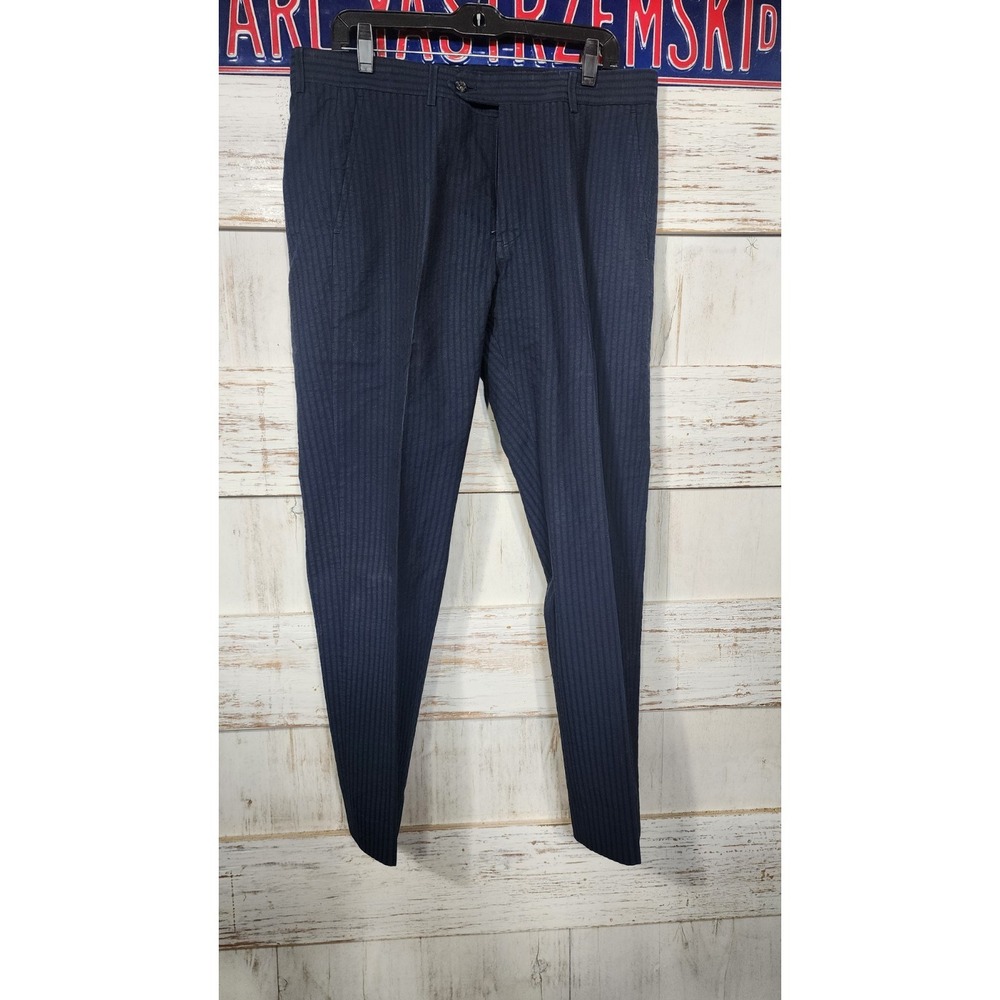 Todd Snyder New York A4 Cotton Dress Pants Blue Striped 24/29
